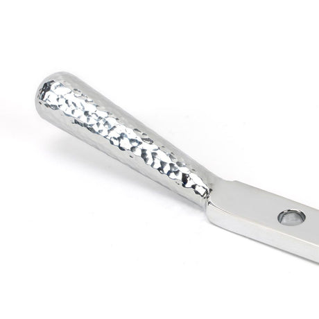 From The Anvil - Polished Chrome 12" Hammered Newbury Stay | Sku. 46149 | Trade Door Handles.