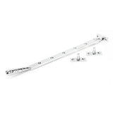 From The Anvil - Polished Chrome 12" Hammered Newbury Stay | Sku. 46149 | Trade Door Handles.