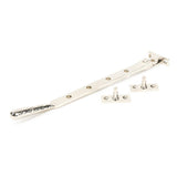 From The Anvil - Polished Nickel 10" Hammered Newbury Stay | Sku. 46151 | Trade Door Handles.