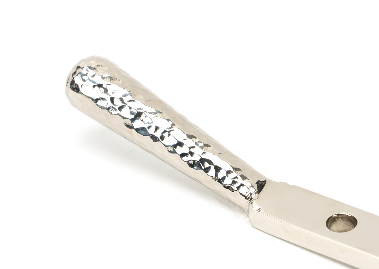 From The Anvil - Polished Nickel 12" Hammered Newbury Stay | Sku. 46152 | Trade Door Handles.
