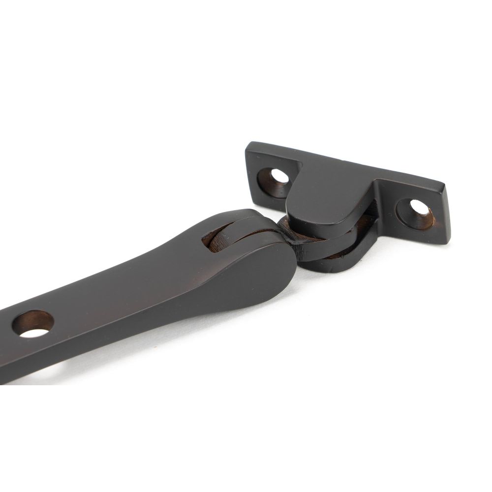 From The Anvil - Aged Bronze 8" Hammered Newbury Stay | Sku. 46153 | Trade Door Handles.