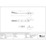 From The Anvil - Aged Bronze 8" Hammered Newbury Stay | Sku. 46153 | Trade Door Handles.