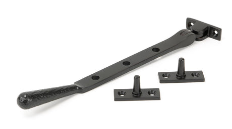 From The Anvil - Aged Bronze 8" Hammered Newbury Stay | Sku. 46153 | Trade Door Handles.