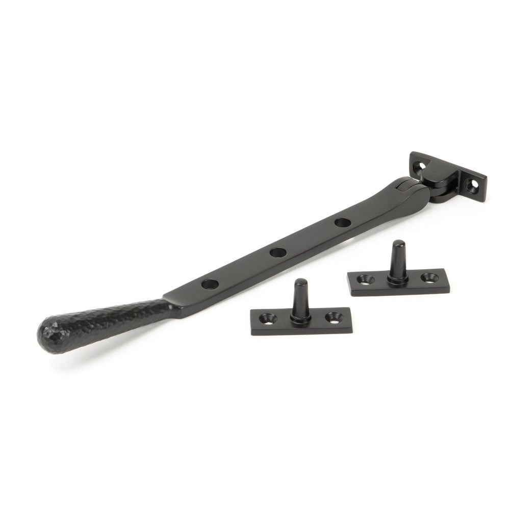 From The Anvil - Aged Bronze 8" Hammered Newbury Stay | Sku. 46153 | Trade Door Handles.