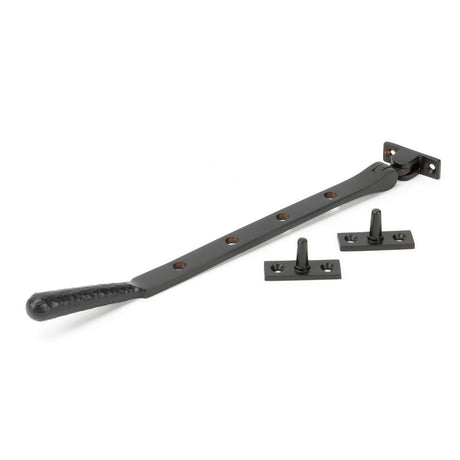 From The Anvil - Aged Bronze 10" Hammered Newbury Stay | Sku. 46154 | Trade Door Handles.