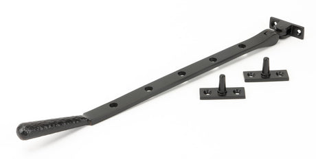 From The Anvil - Aged Bronze 12" Hammered Newbury Stay | Sku. 46155 | Trade Door Handles.