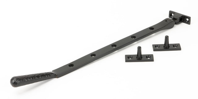 From The Anvil - Aged Bronze 12" Hammered Newbury Stay | Sku. 46155 | Trade Door Handles.