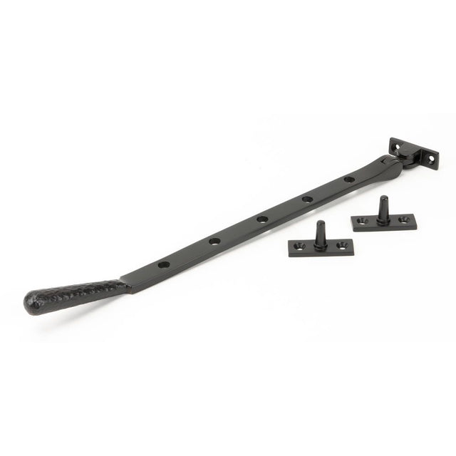 From The Anvil - Aged Bronze 12" Hammered Newbury Stay | Sku. 46155 | Trade Door Handles.