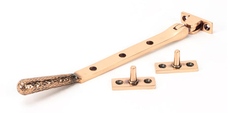 From The Anvil - Polished Bronze 8" Hammered Newbury Stay | Sku. 46156 | Trade Door Handles.