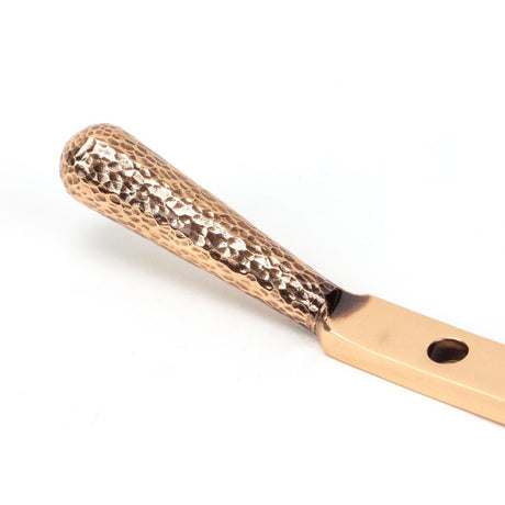From The Anvil - Polished Bronze 10" Hammered Newbury Stay | Sku. 46157 | Trade Door Handles.