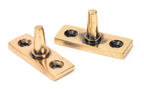 From The Anvil - Polished Bronze 10" Hammered Newbury Stay | Sku. 46157 | Trade Door Handles.