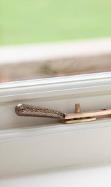 From The Anvil - Polished Bronze 12" Hammered Newbury Stay | Sku. 46158 | Trade Door Handles.