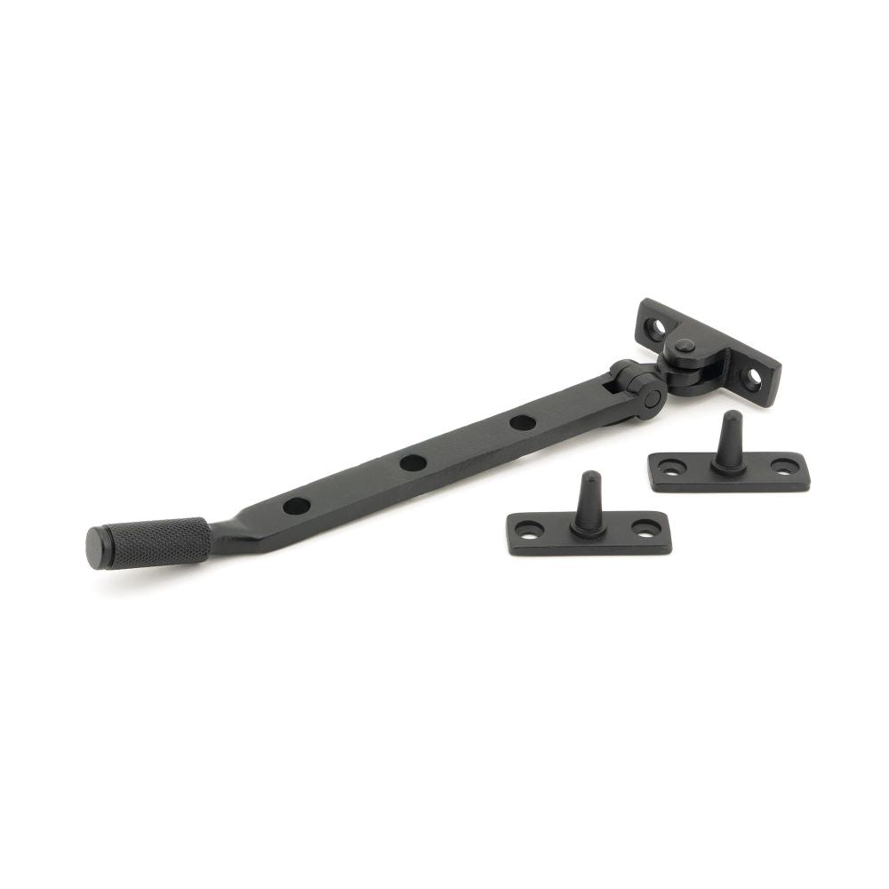 From The Anvil - Matt Black 8" Brompton Stay | Sku. 46185 | Trade Door Handles.