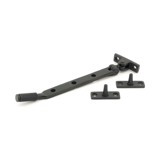 From The Anvil - Matt Black 8" Brompton Stay | Sku. 46185 | Trade Door Handles.