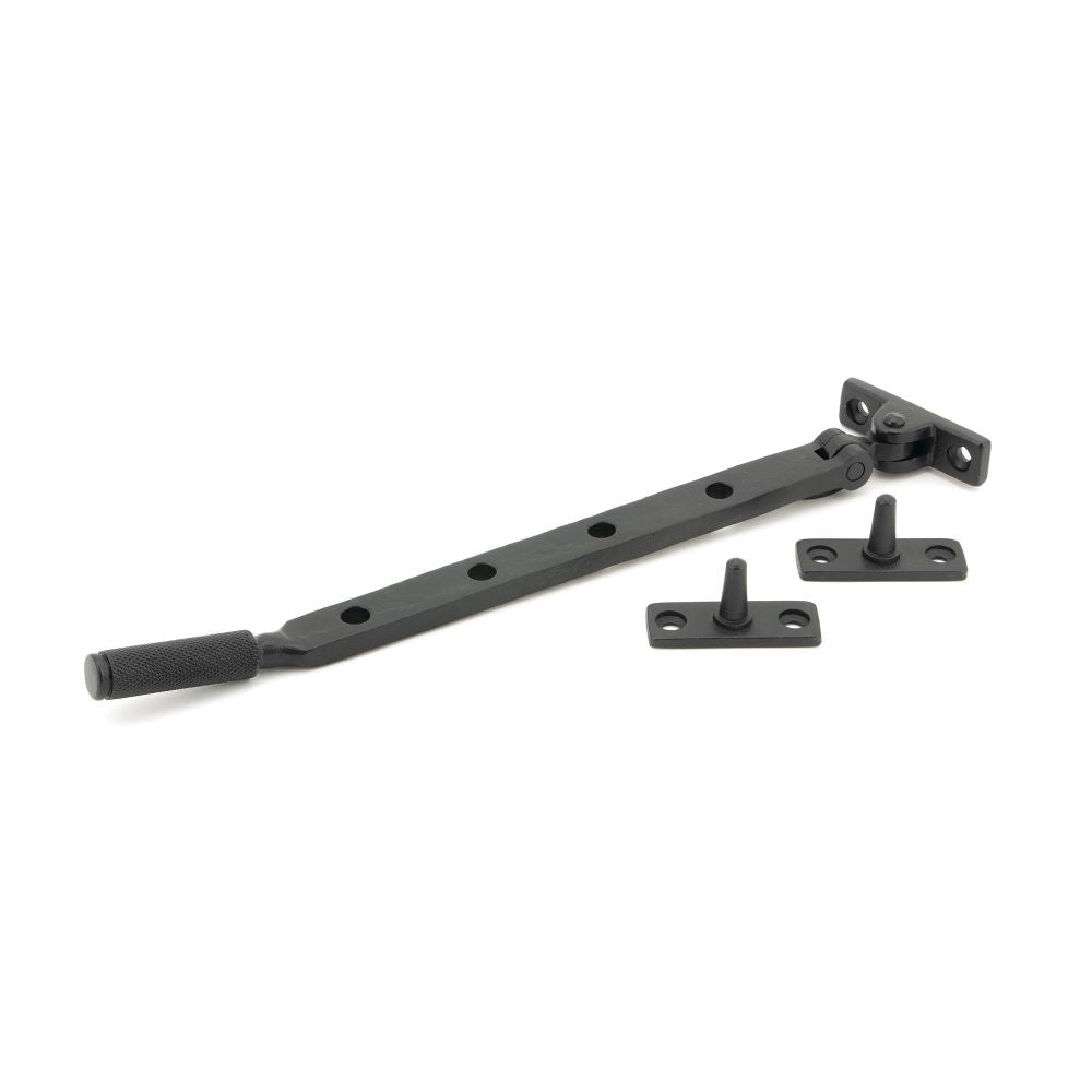From The Anvil - Matt Black 10" Brompton Stay | Sku. 46186 | Trade Door Handles.