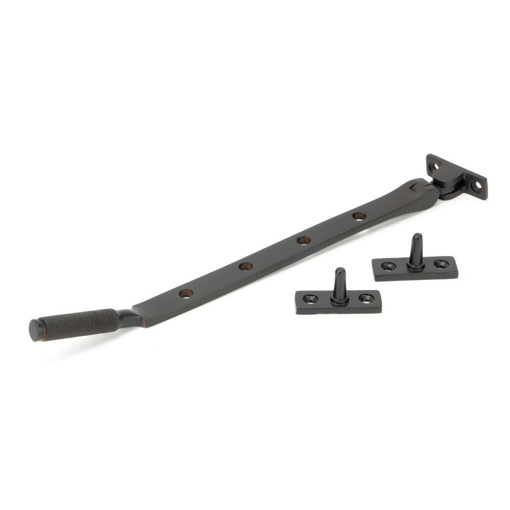 From The Anvil - Aged Bronze 10" Brompton Stay | Sku. 46192 | Trade Door Handles.