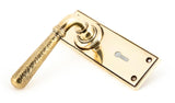 From The Anvil - Aged Brass Hammered Newbury Lever Lock Set | Sku. 46209 | Trade Door Handles.