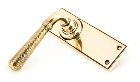From The Anvil - Aged Brass Hammered Newbury Lever Latch Set | Sku. 46210 | Trade Door Handles.
