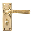From The Anvil - Aged Brass Hammered Newbury Lever Bathroom Set | Sku. 46211 | Trade Door Handles.