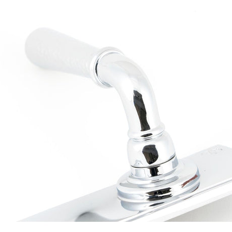 From The Anvil - Polished Chrome Hammered Newbury Lever Latch Set | Sku. 46214 | Trade Door Handles.