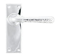 From The Anvil - Polished Chrome Hammered Newbury Lever Latch Set | Sku. 46214 | Trade Door Handles.