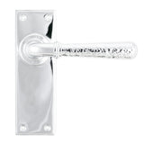 From The Anvil - Polished Chrome Hammered Newbury Lever Latch Set | Sku. 46214 | Trade Door Handles.