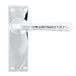 From The Anvil - Polished Chrome Hammered Newbury Lever Latch Set | Sku. 46214 | Trade Door Handles.
