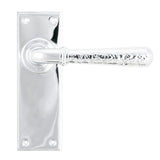 From The Anvil - Polished Chrome Hammered Newbury Lever Latch Set | Sku. 46214 | Trade Door Handles.