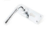 From The Anvil - Polished Chrome Hammered Newbury Lever Euro Lock Set | Sku. 46216 | Trade Door Handles.
