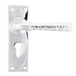 From The Anvil - Polished Chrome Hammered Newbury Lever Euro Lock Set | Sku. 46216 | Trade Door Handles.