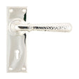 From The Anvil - Polished Nickel Hammered Newbury Lever Lock Set | Sku. 46217 | Trade Door Handles.