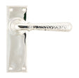 From The Anvil - Polished Nickel Hammered Newbury Lever Latch Set | Sku. 46218 | Trade Door Handles.