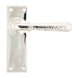 From The Anvil - Polished Nickel Hammered Newbury Lever Latch Set | Sku. 46218 | Trade Door Handles.