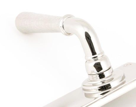 From The Anvil - Polished Nickel Hammered Newbury Lever Bathroom Set | Sku. 46219 | Trade Door Handles.
