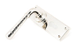 From The Anvil - Polished Nickel Hammered Newbury Lever Euro Lock Set | Sku. 46220 | Trade Door Handles.