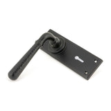 From The Anvil - Aged Bronze Hammered Newbury Lever Lock Set | Sku. 46221 | Trade Door Handles.