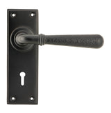 From The Anvil - Aged Bronze Hammered Newbury Lever Lock Set | Sku. 46221 | Trade Door Handles.