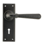 From The Anvil - Aged Bronze Hammered Newbury Lever Lock Set | Sku. 46221 | Trade Door Handles.
