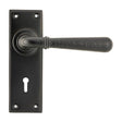 From The Anvil - Aged Bronze Hammered Newbury Lever Lock Set | Sku. 46221 | Trade Door Handles.