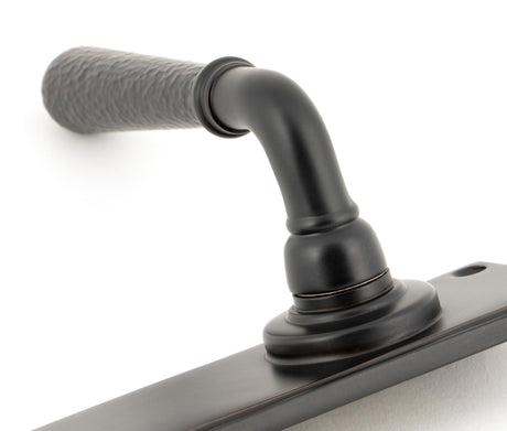 From The Anvil - Aged Bronze Hammered Newbury Lever Bathroom Set | Sku. 46223 | Trade Door Handles.