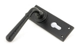 From The Anvil - Aged Bronze Hammered Newbury Lever Euro Lock Set | Sku. 46224 | Trade Door Handles.