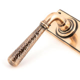 From The Anvil - Polished Bronze Hammered Newbury Lever Lock Set | Sku. 46225 | Trade Door Handles.