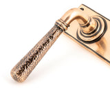 From The Anvil - Polished Bronze Hammered Newbury Lever Latch Set | Sku. 46226 | Trade Door Handles.