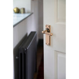 From The Anvil - Polished Bronze Hammered Newbury Lever Latch Set | Sku. 46226 | Trade Door Handles.