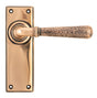 From The Anvil - Polished Bronze Hammered Newbury Lever Latch Set | Sku. 46226 | Trade Door Handles.