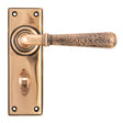 From The Anvil - Polished Bronze Hammered Newbury Lever Bathroom Set | Sku. 46227 | Trade Door Handles.