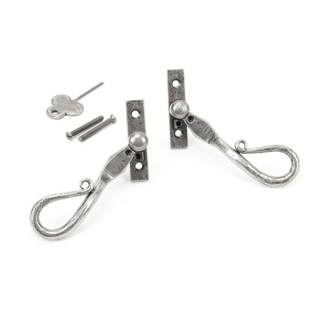 From The Anvil - Pewter 16mm Shepherd's Crook Espag - RH | Sku. 46233 | Trade Door Handles.
