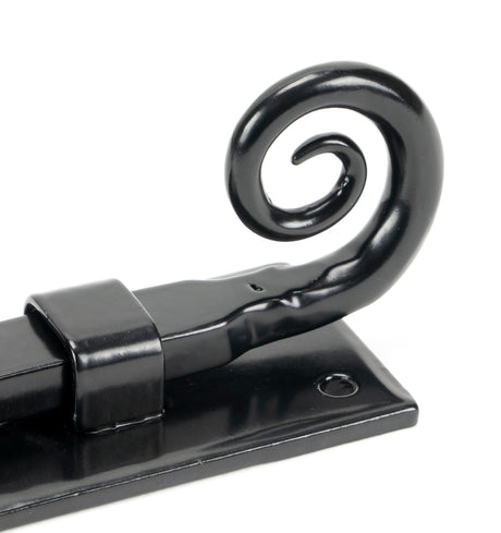 From The Anvil - Black 4" Monkeytail Universal Bolt | Sku. 46236 | Trade Door Handles.