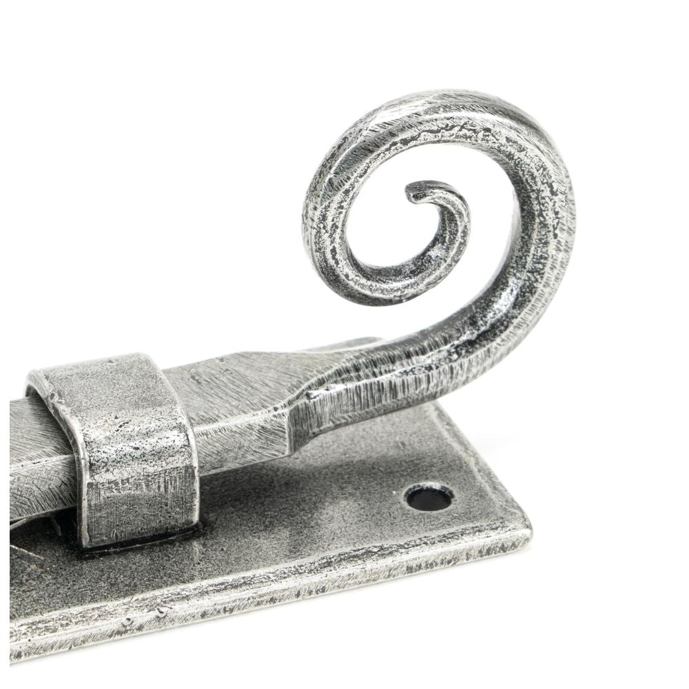 From The Anvil - Pewter 4" Monkeytail Universal Bolt | Sku. 46238 | Trade Door Handles.