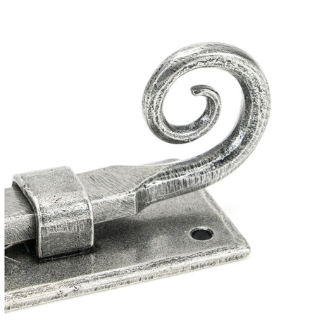 From The Anvil - Pewter 4" Monkeytail Universal Bolt | Sku. 46238 | Trade Door Handles.